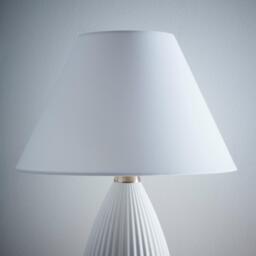 K Living White Textured Linen Fabric Coolie Lampshade