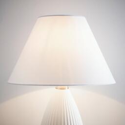 K Living White Textured Linen Fabric Coolie Lampshade - thumbnail 2