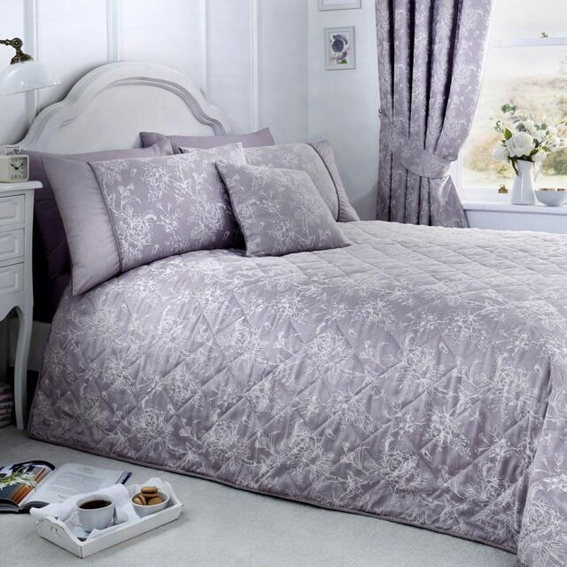 Dreams and Drapes Jasmine Damask Bedspread in Lavender - image 1
