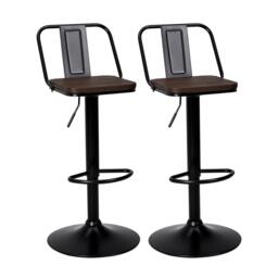 Kabinet UK 2Pcs Kitchen Adjustable Bar Stool Dining Chair - thumbnail 3