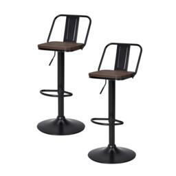 Kabinet UK 2Pcs Kitchen Adjustable Bar Stool Dining Chair - thumbnail 4