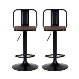 Kabinet UK 2Pcs Kitchen Adjustable Bar Stool Dining Chair - thumbnail 2