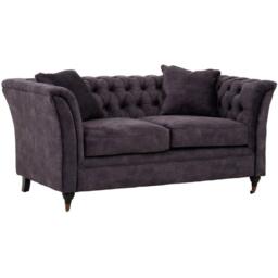 Fifty Five South Sabrina Two Seat Grey Velvet Sofa - thumbnail 4