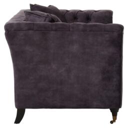 Fifty Five South Sabrina Two Seat Grey Velvet Sofa - thumbnail 3