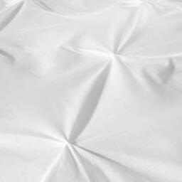 Serene Home Lara Pleated Ruched Duvet Cover Set in White - thumbnail 4
