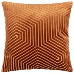 Paoletti Evoke Cut Velvet Fibre Filled Cushion - thumbnail 1