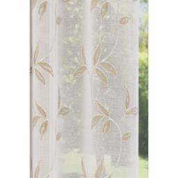 Enhanced Living Oasis Embroidered Leaf Design Voile Panels - Pair - thumbnail 3