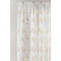 Enhanced Living Oasis Embroidered Leaf Design Voile Panels - Pair - thumbnail 2