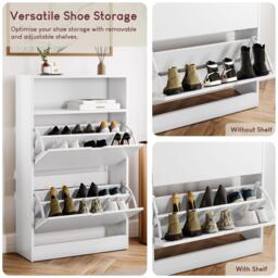 Lassic Vida Designs 2 Drawer Shoe Cabinet With Shelf - thumbnail 3