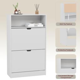 Lassic Vida Designs 2 Drawer Shoe Cabinet With Shelf - thumbnail 7