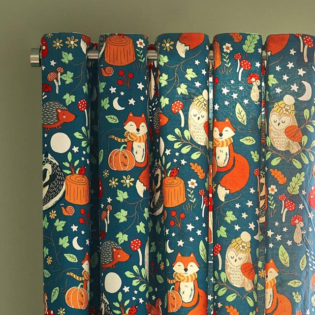 Catherine Lansfield Fox and Woodland Friends Eyelet Curtains - image 1