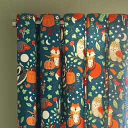 Catherine Lansfield Fox and Woodland Friends Eyelet Curtains - thumbnail 1