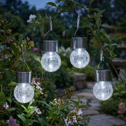 Streetwize Pack of 4 Solar Hanging Crackle Balls - thumbnail 1