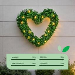 Streetwize Solar Hanging Topiary Heart Light - thumbnail 5