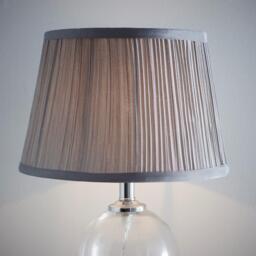 K Living Grey Mushroom Pleated Ceiling Table Lamp Shade - thumbnail 2