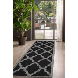 Homemaker Trellis Gel Flatweave Rug Black - thumbnail 5
