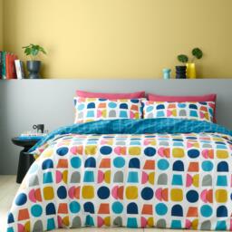 Catherine Lansfield Connect Geo Reversible Duvet Cover Set - thumbnail 1
