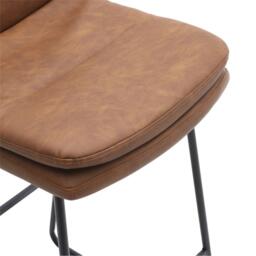 Kabinet UK 2Pcs Modern Faux Leather Breakfast Bar Stool - thumbnail 7