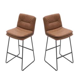 Kabinet UK 2Pcs Modern Faux Leather Breakfast Bar Stool - thumbnail 2