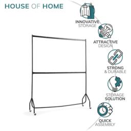 House of Home Two Tier Heavy Duty Clothes Rail - thumbnail 4