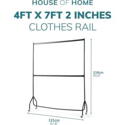 House of Home Two Tier Heavy Duty Clothes Rail - thumbnail 2