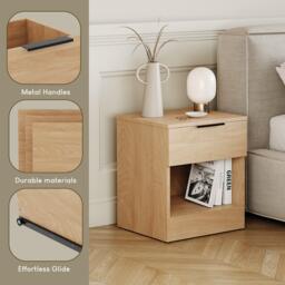 Lassic Trega 1 Drawer Bedside Chest - thumbnail 7
