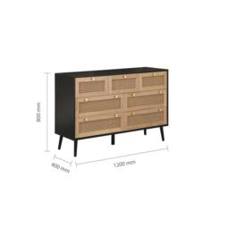 Birlea Croxley 7 Drawer Rattan Chest - thumbnail 8
