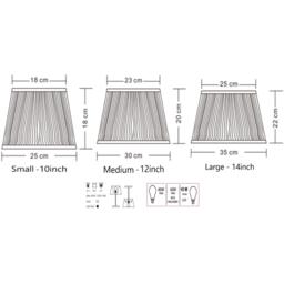 K Living White Mushroom Pleated Ceiling Table Lamp Shade - thumbnail 3