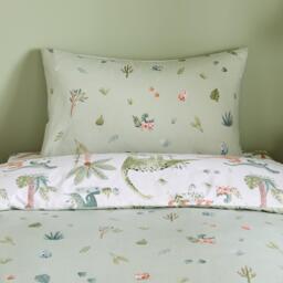 Catherine Lansfield Brushed Sleepy Saurus Dino Cotton Duvet Cover Set - thumbnail 4