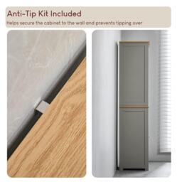 Lassic Bath Vida Priano 1 Door 2 Shelf Tall Cabinet - thumbnail 6