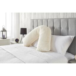 Downland Teddy Fleece V-shape Pillow - thumbnail 1