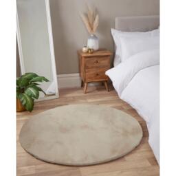 HMC Home LUXE FAUX FUR RUG PLAIN NATURAL - thumbnail 5