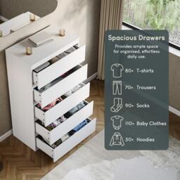 Lassic Vida Designs Denver 5 Drawer Chest - thumbnail 7