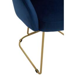 Interiors by Premier Veneto Midnight Velvet Dining Chair - thumbnail 5
