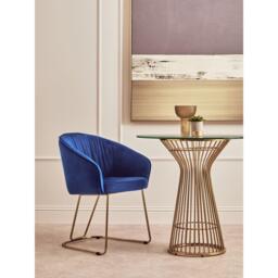 Interiors by Premier Veneto Midnight Velvet Dining Chair - thumbnail 3