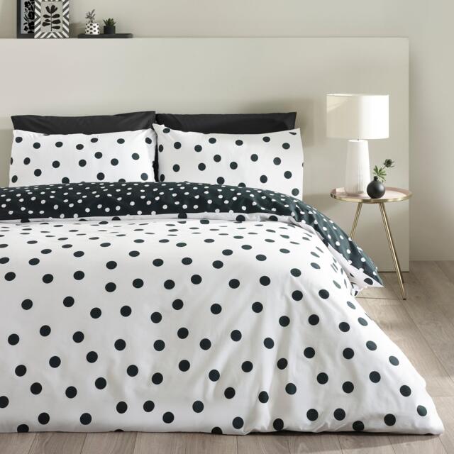 Catherine Lansfield Polka Dot Duvet Cover Set - image 1