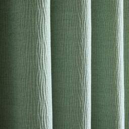 Catherine Lansfield Crinkle Chenille Lined Eyelet Curtains - thumbnail 3