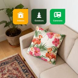 Streetwize Outdoor Flamingo Palm Print Scatter Cushions - Pa - thumbnail 7
