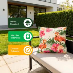 Streetwize Outdoor Flamingo Palm Print Scatter Cushions - Pa - thumbnail 6