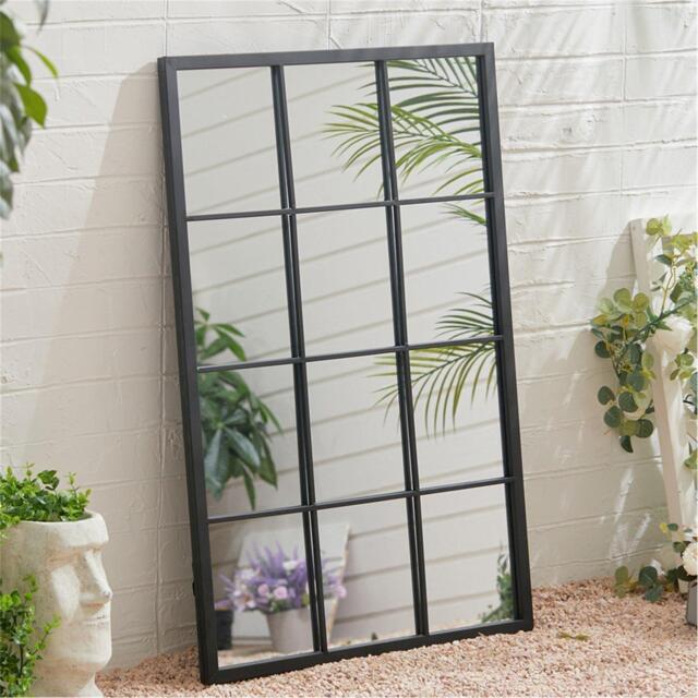 LIFE IDEAS Classic Window Mirror Wall Accent Metal Framed - image 1