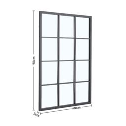 LIFE IDEAS Classic Window Mirror Wall Accent Metal Framed - thumbnail 7