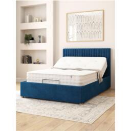 Aspire Grant Adjustable Bed & Mattress Plush Velvet Fabr - thumbnail 2