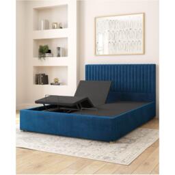 Aspire Grant Adjustable Bed & Mattress Plush Velvet Fabr - thumbnail 3