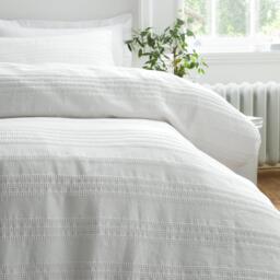 Bianca Waffle Cotton Stripe Duvet Cover Set - thumbnail 3