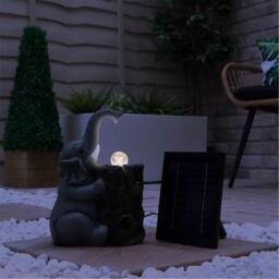 Streetwize Solar Water Feature with Battery Backup - Elephant with Ball - thumbnail 5