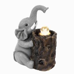Streetwize Solar Water Feature with Battery Backup - Elephant with Ball - thumbnail 2