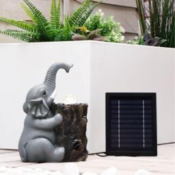 Streetwize Solar Water Feature with Battery Backup - Elephant with Ball - thumbnail 6