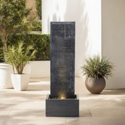 Breeins Outdoor Wall Standing Fountain Stone