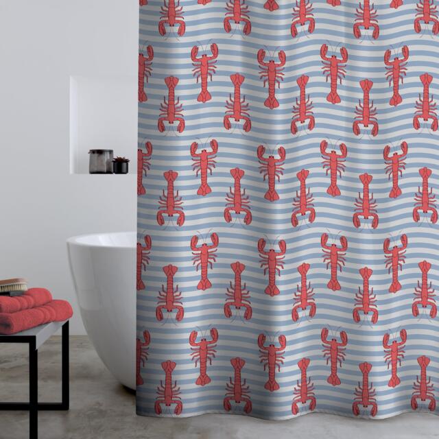 Catherine Lansfield Lobster Shower Curtain - image 1