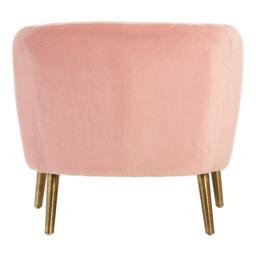 Interiors by Premier Louxor Pink Velvet Round Armchair - thumbnail 3
